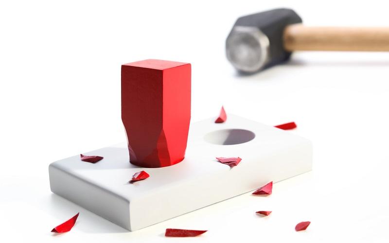 Square peg forced into a round hole.